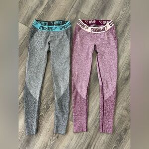 Gymshark Flex Seamless Leggings Workout Bundle Womens Medium Full Length